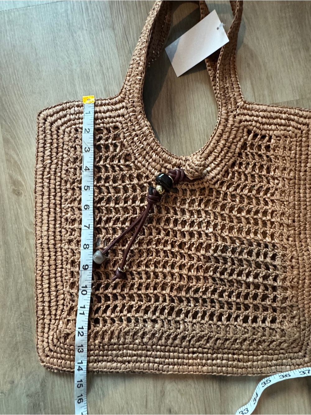 H&M Dark Beige Straw Tote - Picture 7 of 7